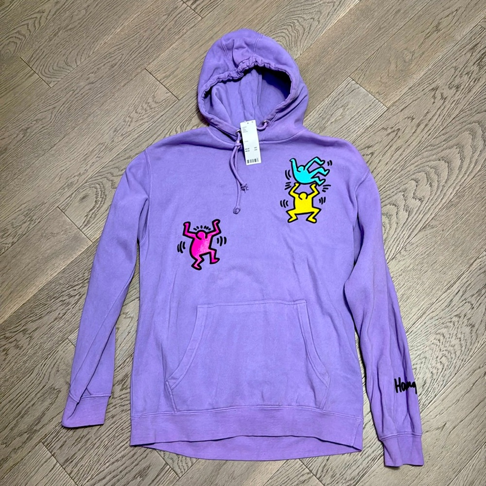 Brand new with tags Keith Haring purple vintage sweater - Picture 2 of 3